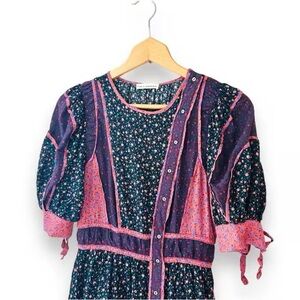 Ulla Johnson Purple and Pink Midi Dress